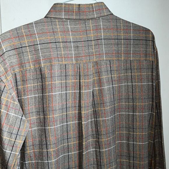 LATITUDE BY NORTHERN ILES Brown Plaid Cotton Burton Up Shirt-L - Picture 5 of 8